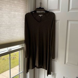 Army green sweater dress